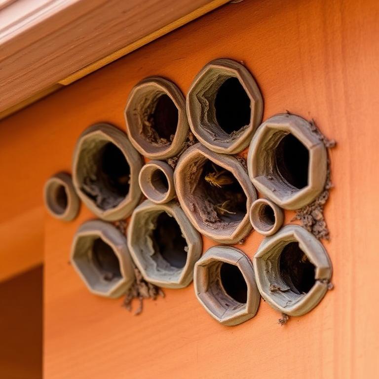 Woodpecker holes in a home's fascia board showing moisture and structural damage